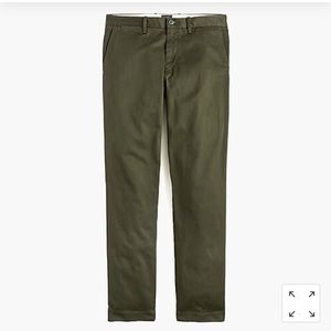 JCREW MENS STRAIGHT FIT OLIVE PANTS